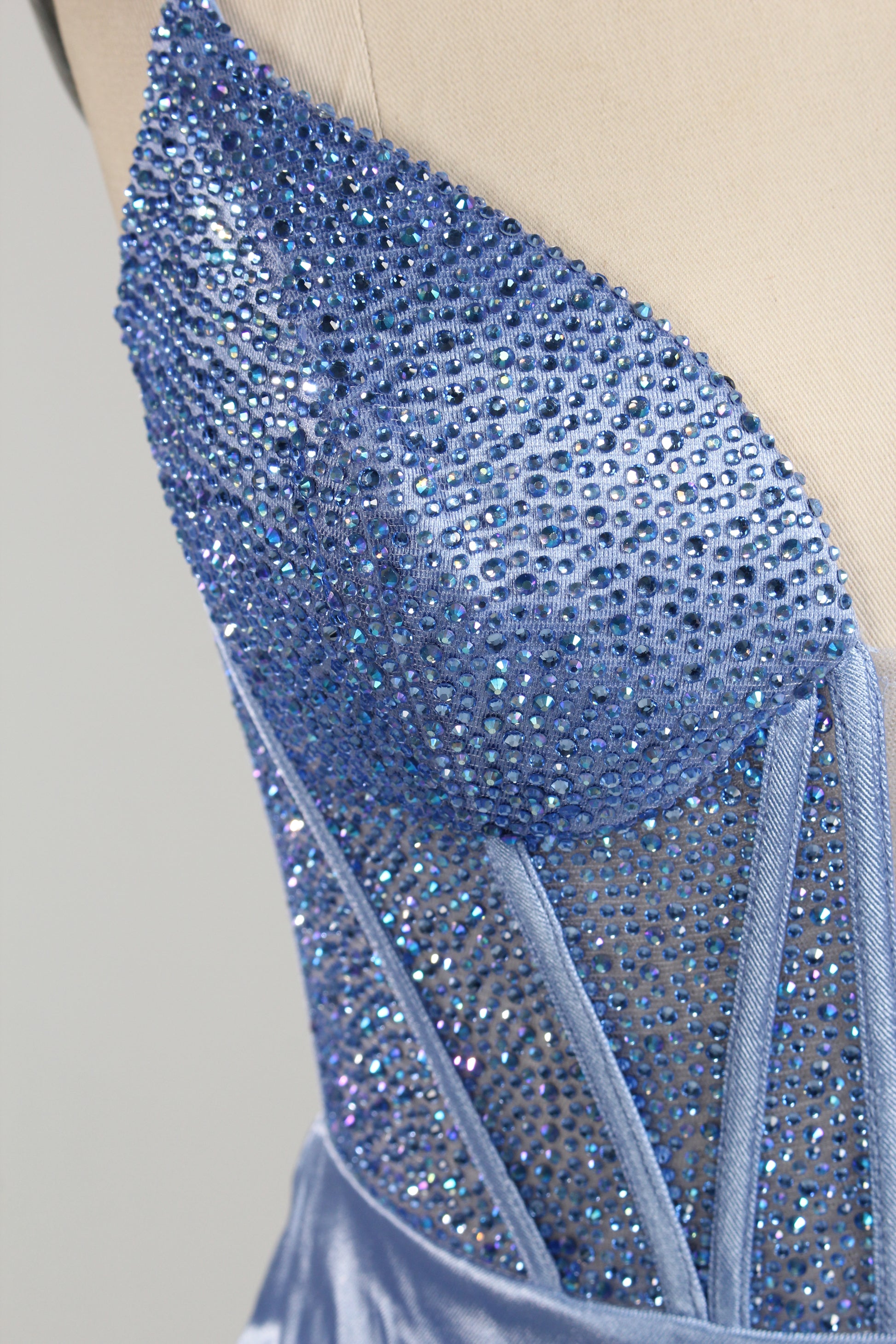 Wholesale Satin Mermaid Prom Dress with Criss - Cross Back 33156