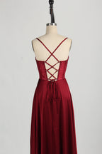 Wholesale Rhinestone - Embellished Corset  Red Prom Gown D-140