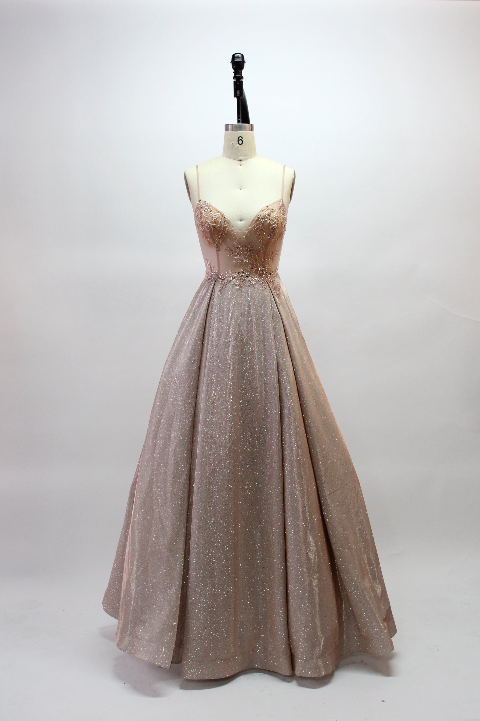 Wholesale Radiant Glamour Sparkling Fabric Prom Gown