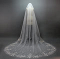 Wholesale Long Embroidered Wedding Veil - Style T023
