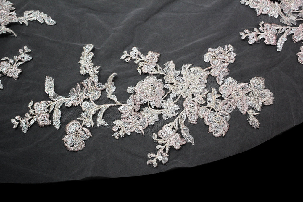 Wholesale Long Embroidered Wedding Veil - Style T023