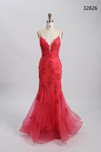 Wholesale Yellow Embroidered Mermaid Prom Dress 32826