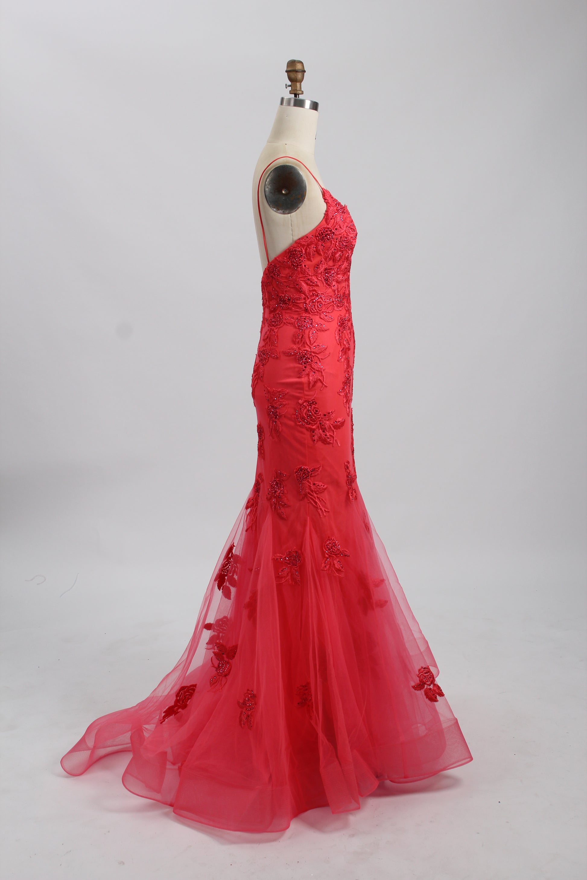 Wholesale Yellow Embroidered Mermaid Prom Dress 32826
