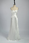 Wholesale Elegant Satin Strapless Slit Prom Wedding Dress D-121