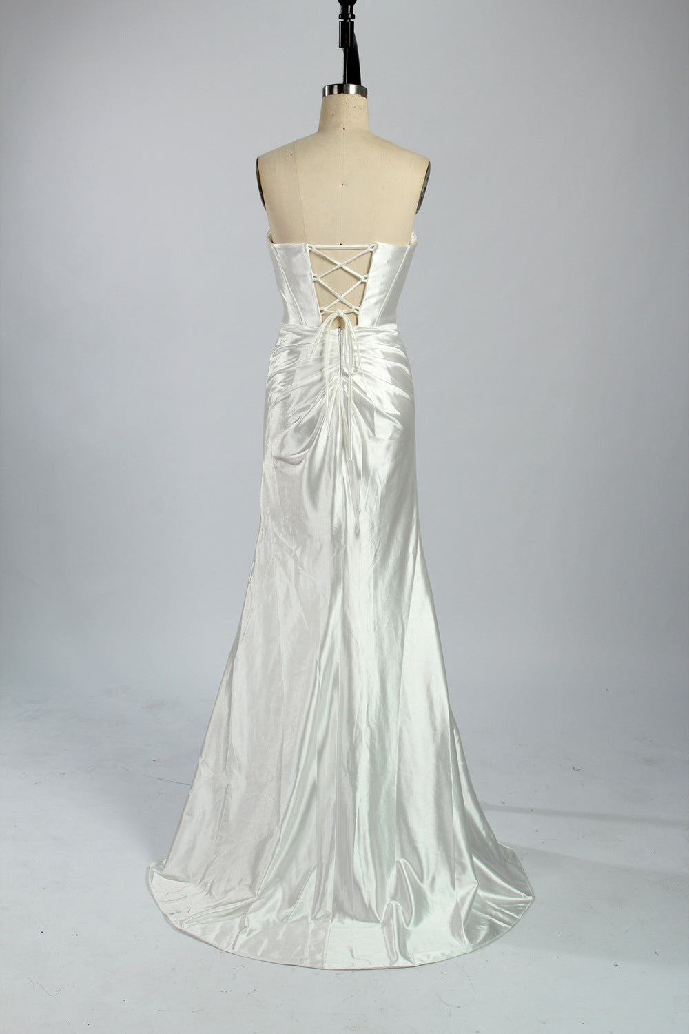Wholesale Elegant Satin Strapless Slit Prom Wedding Dress D-121