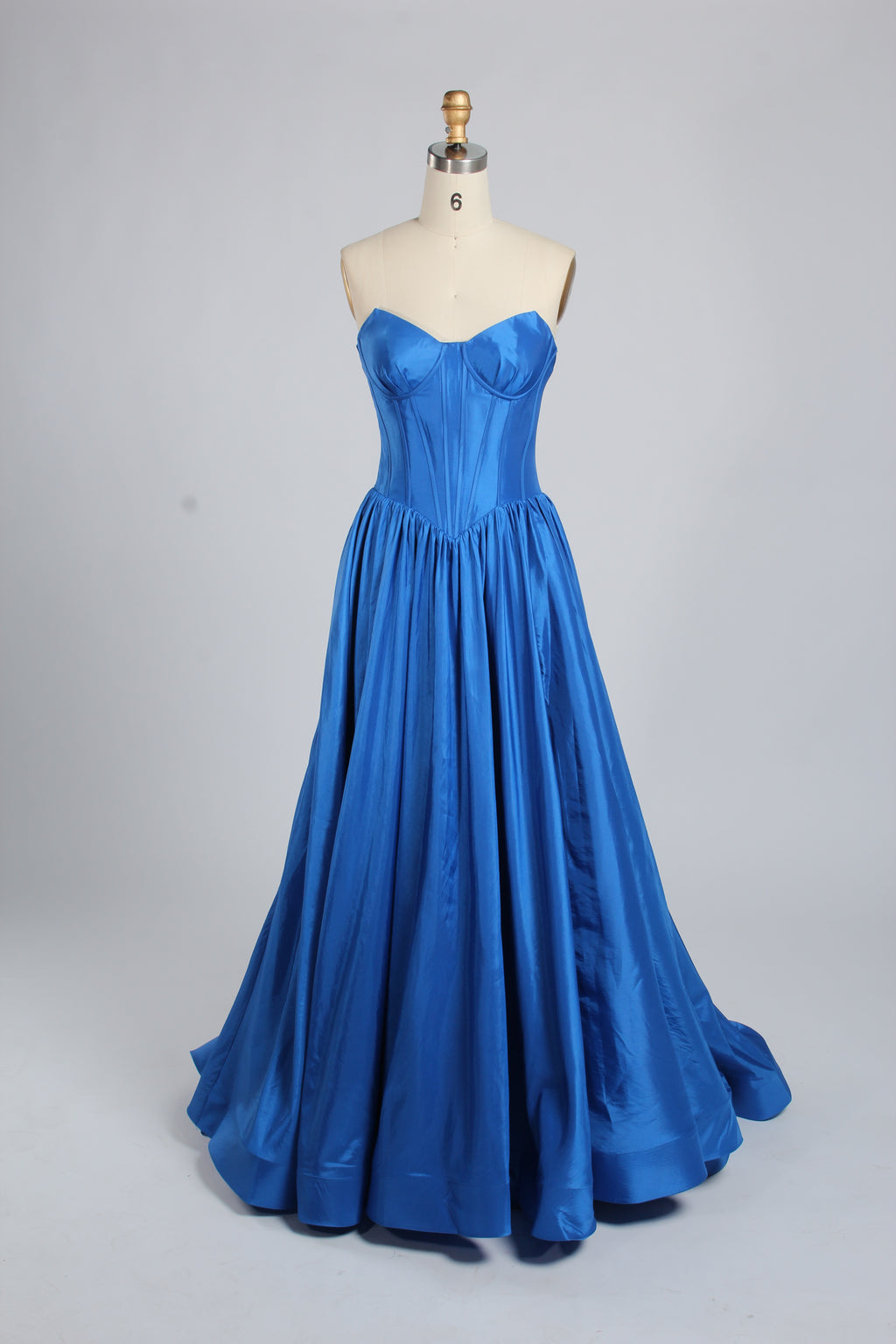 Wholesale Royal Blue Satin Strapless Ball Gown kt1417b