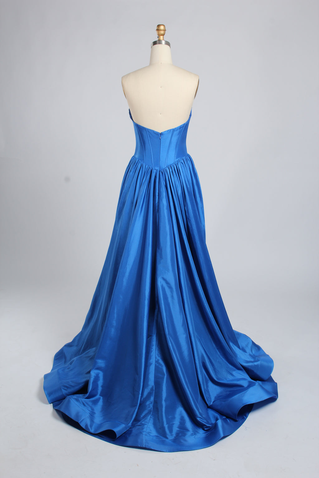 Wholesale Royal Blue Satin Strapless Ball Gown kt1417b