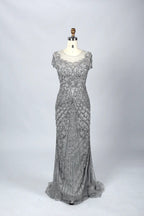 Modern Mermaid Mother of the Bride Dress with Cap Sleeves MC058