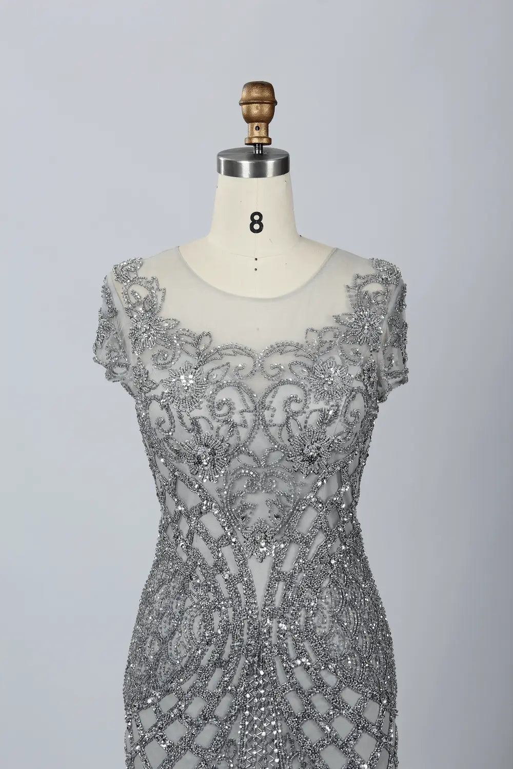 Modern Mermaid Mother of the Bride Dress with Cap Sleeves MC058