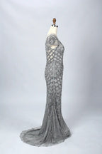 Modern Mermaid Mother of the Bride Dress with Cap Sleeves MC058
