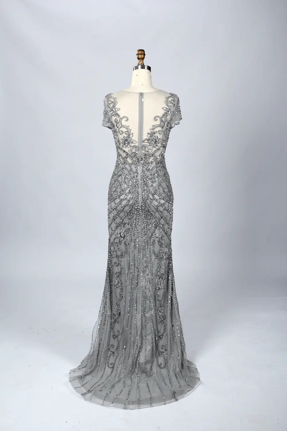 Modern Mermaid Mother of the Bride Dress with Cap Sleeves MC058