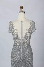 Modern Mermaid Mother of the Bride Dress with Cap Sleeves MC058