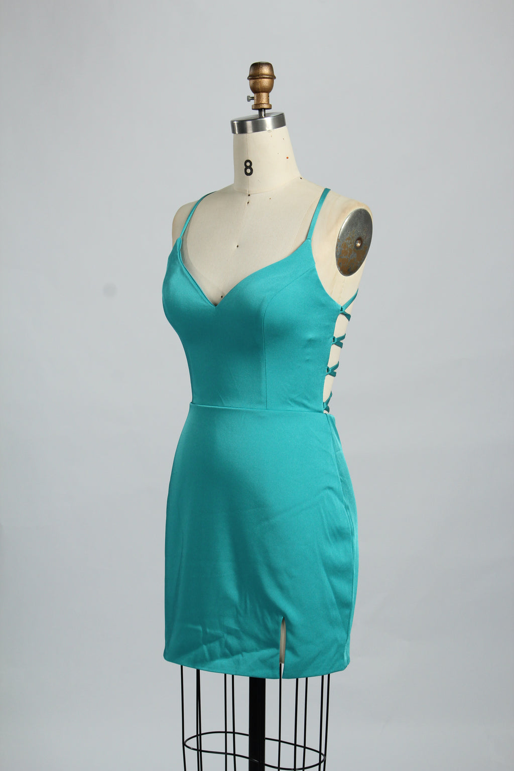 Manufacturer Satin Strappy Back Cocktail Dress QT011S