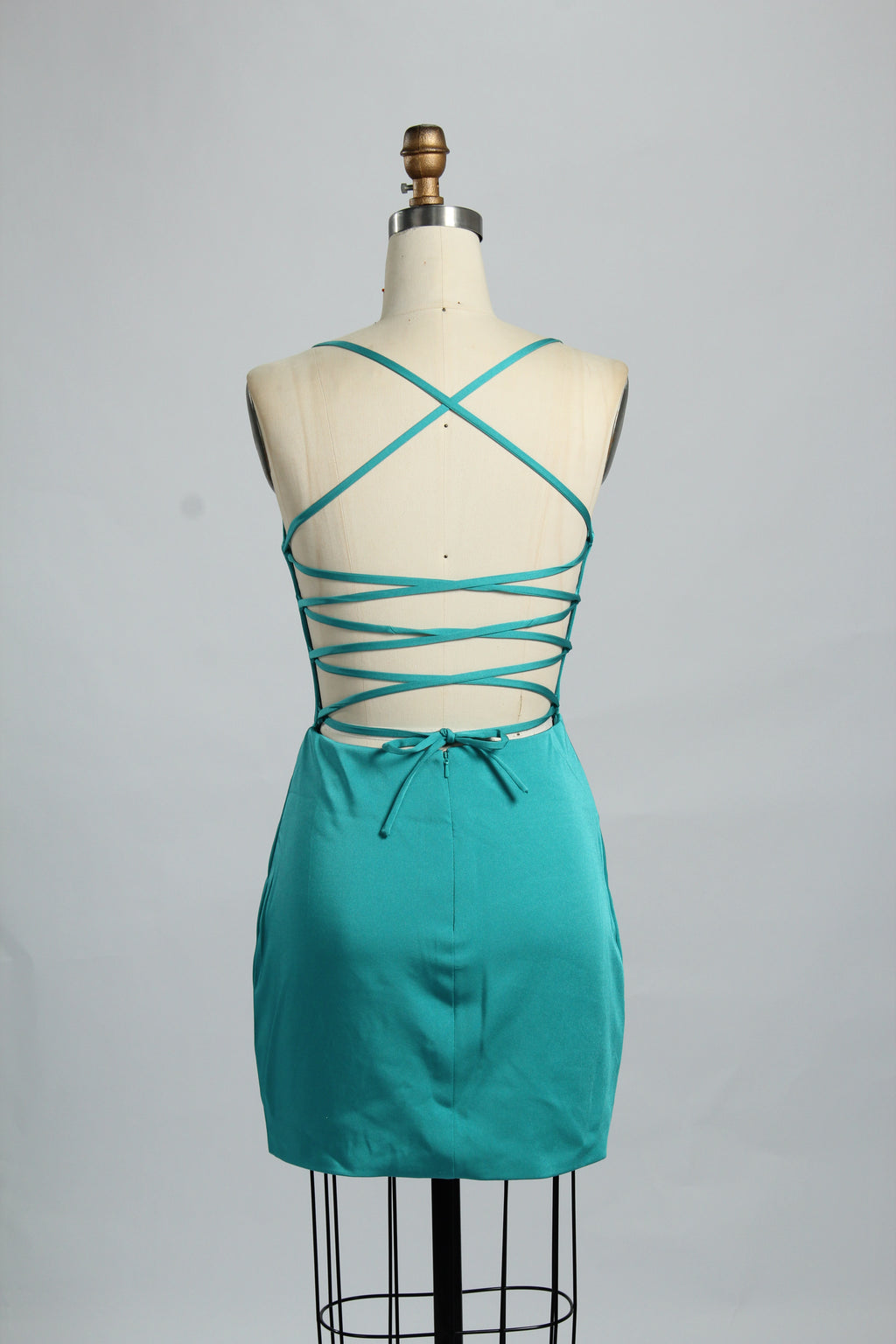 Manufacturer Satin Strappy Back Cocktail Dress QT011S