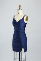 Wholesale Satin Spaghetti Strap Bodycon Cocktail Dress 32663S