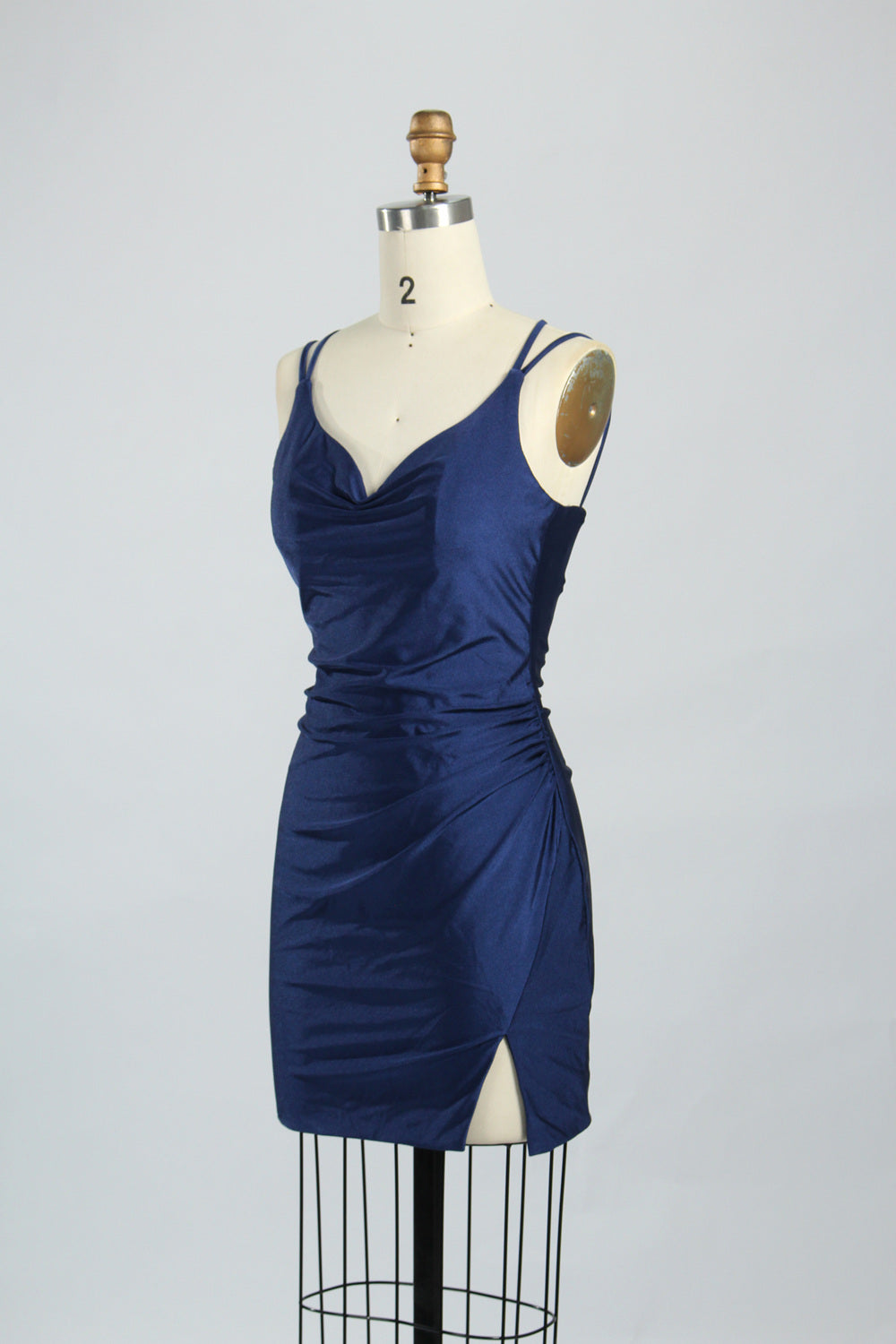 Wholesale Satin Spaghetti Strap Bodycon Cocktail Dress 32663S