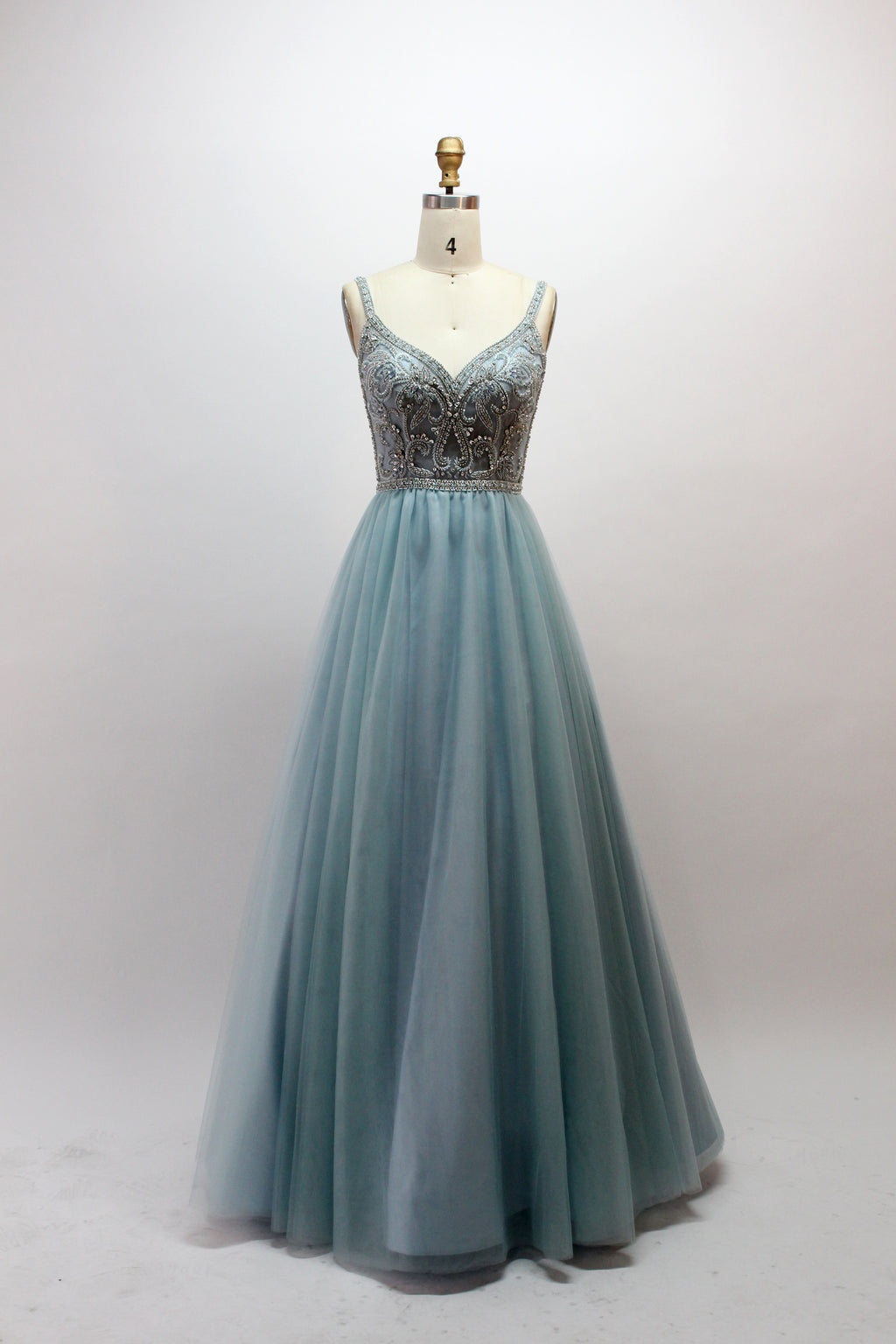 Wholesale Beaded Bodice Tulle Ball Gown 9133