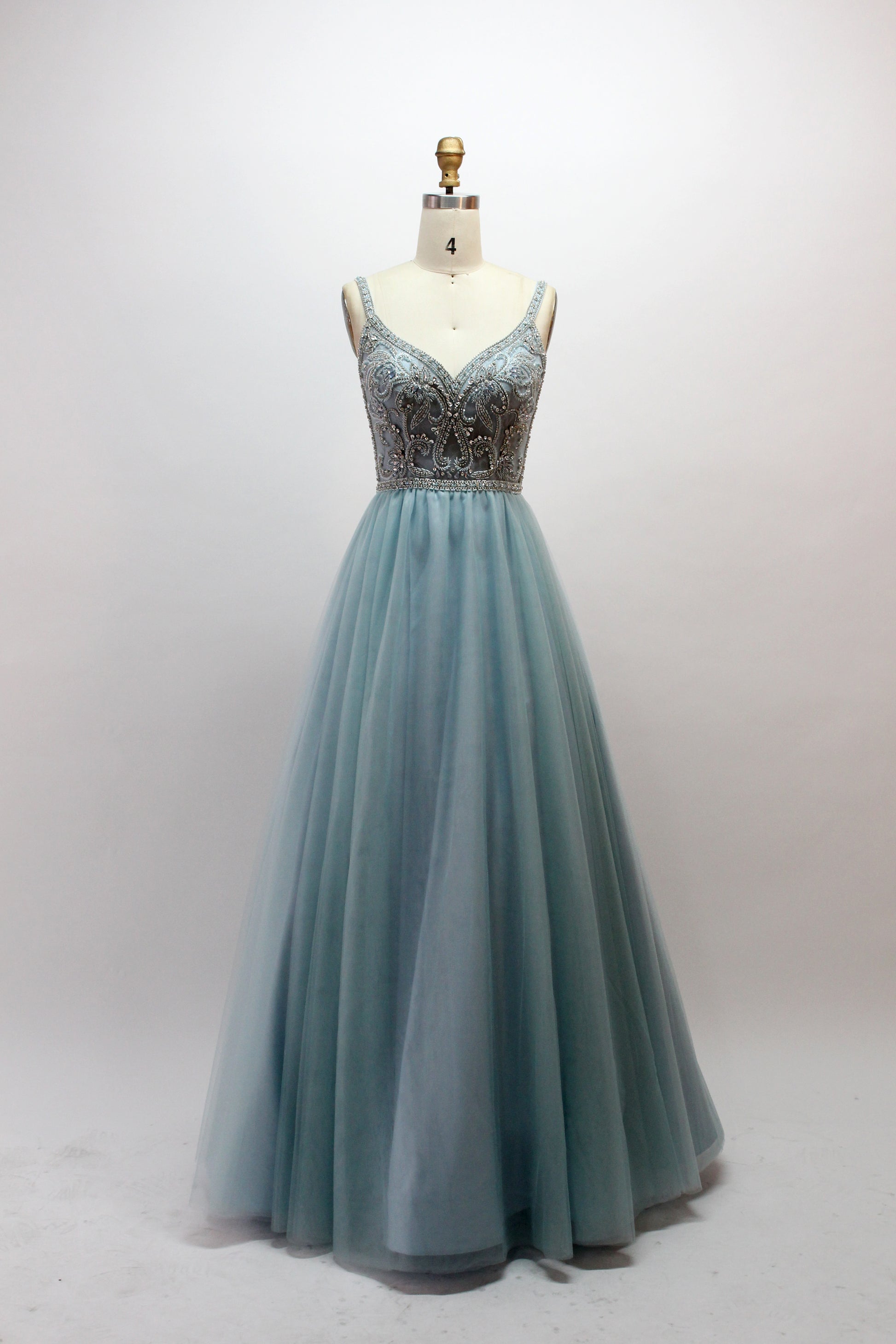 Wholesale Beaded Bodice Tulle Ball Gown 9133