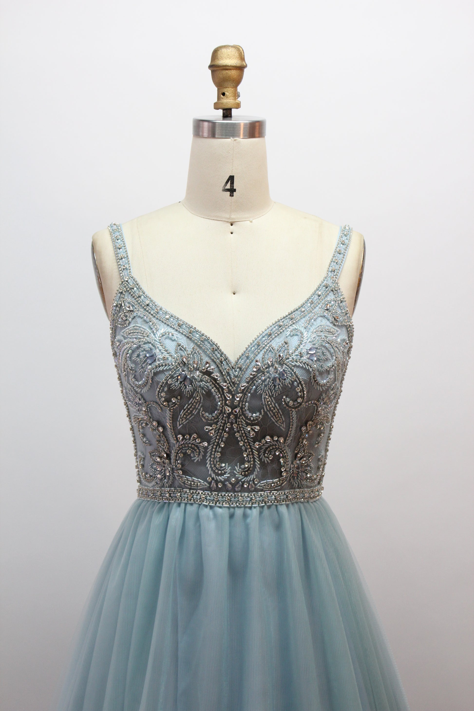 Wholesale Beaded Bodice Tulle Ball Gown 9133