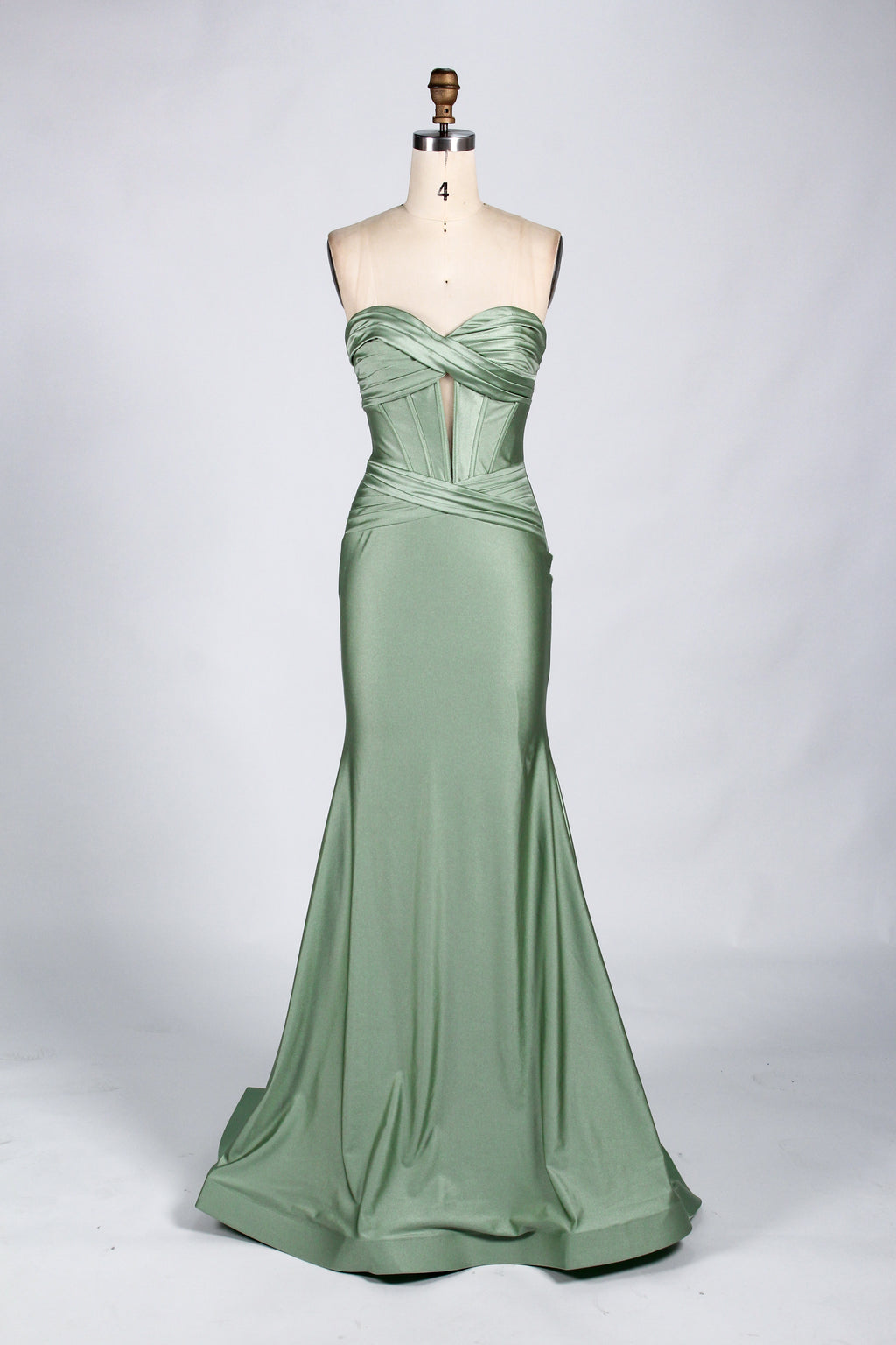 Wholesale Strapless Satin Prom Dress 33013