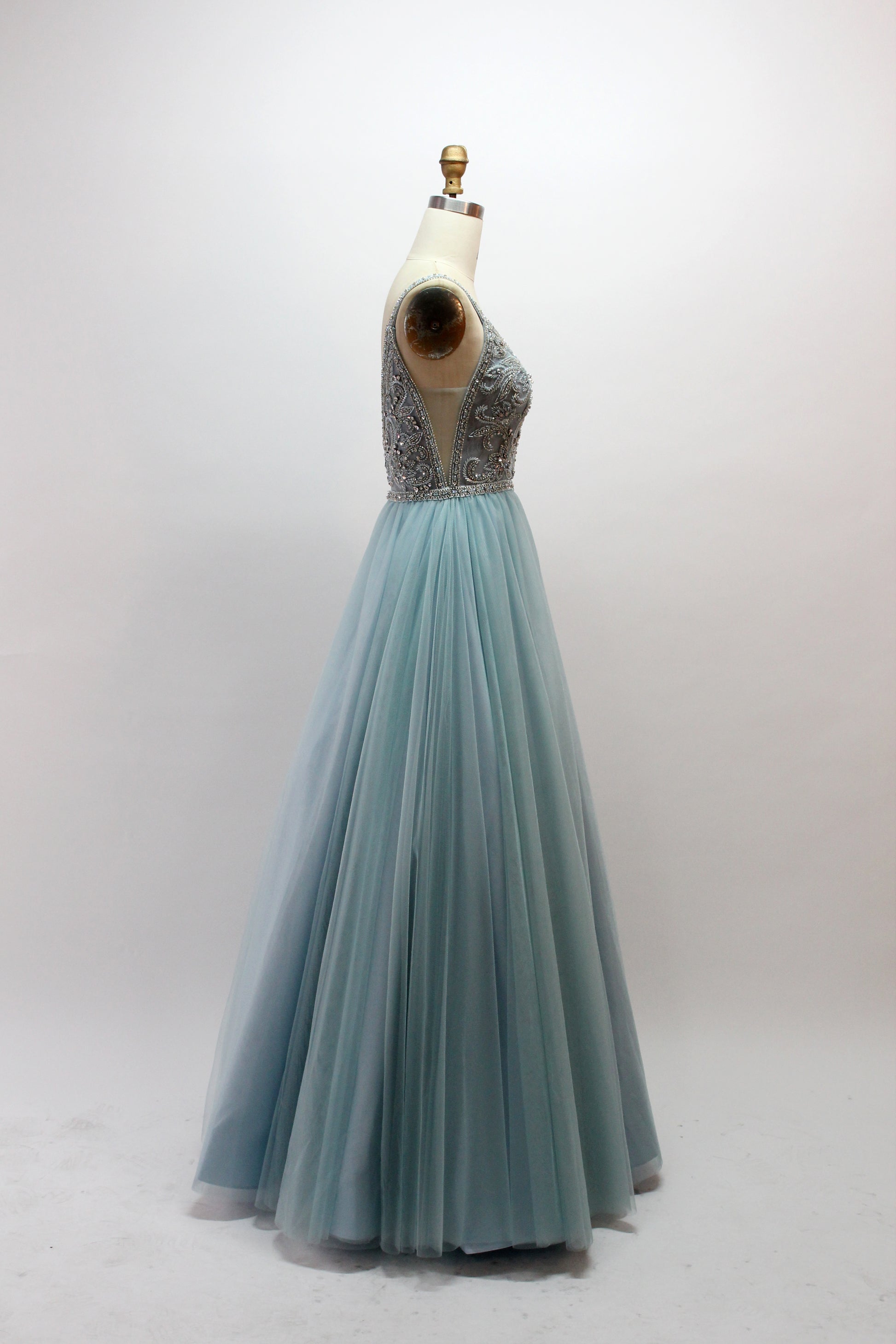 Wholesale Beaded Bodice Tulle Ball Gown 9133
