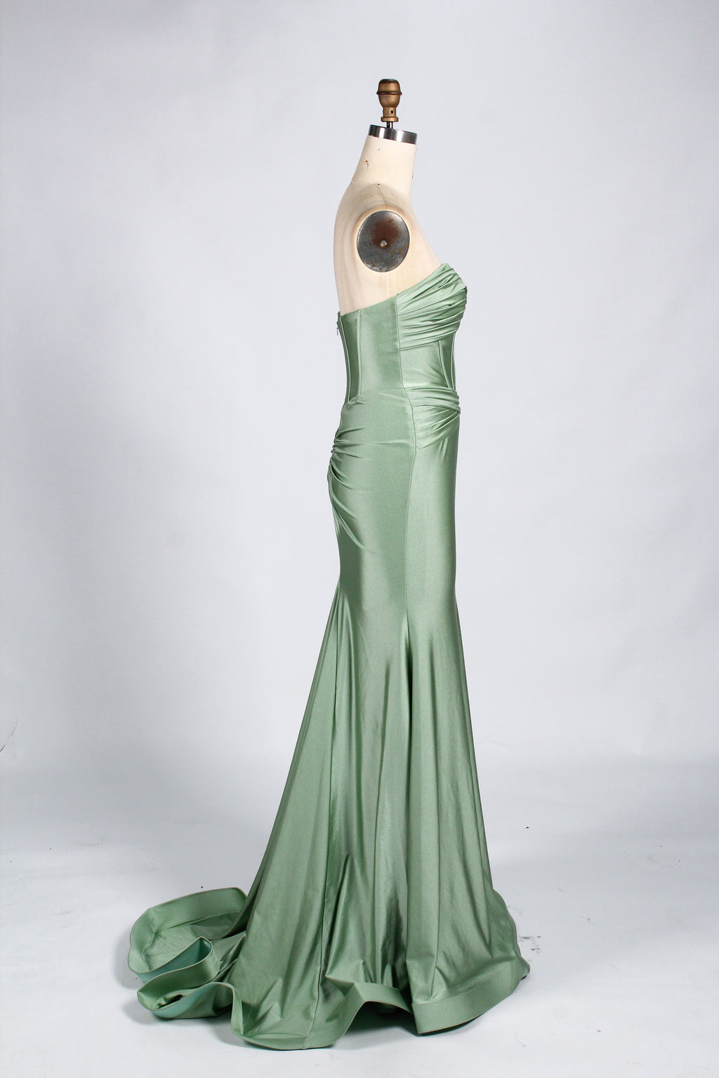 Wholesale Strapless Satin Prom Dress 33013
