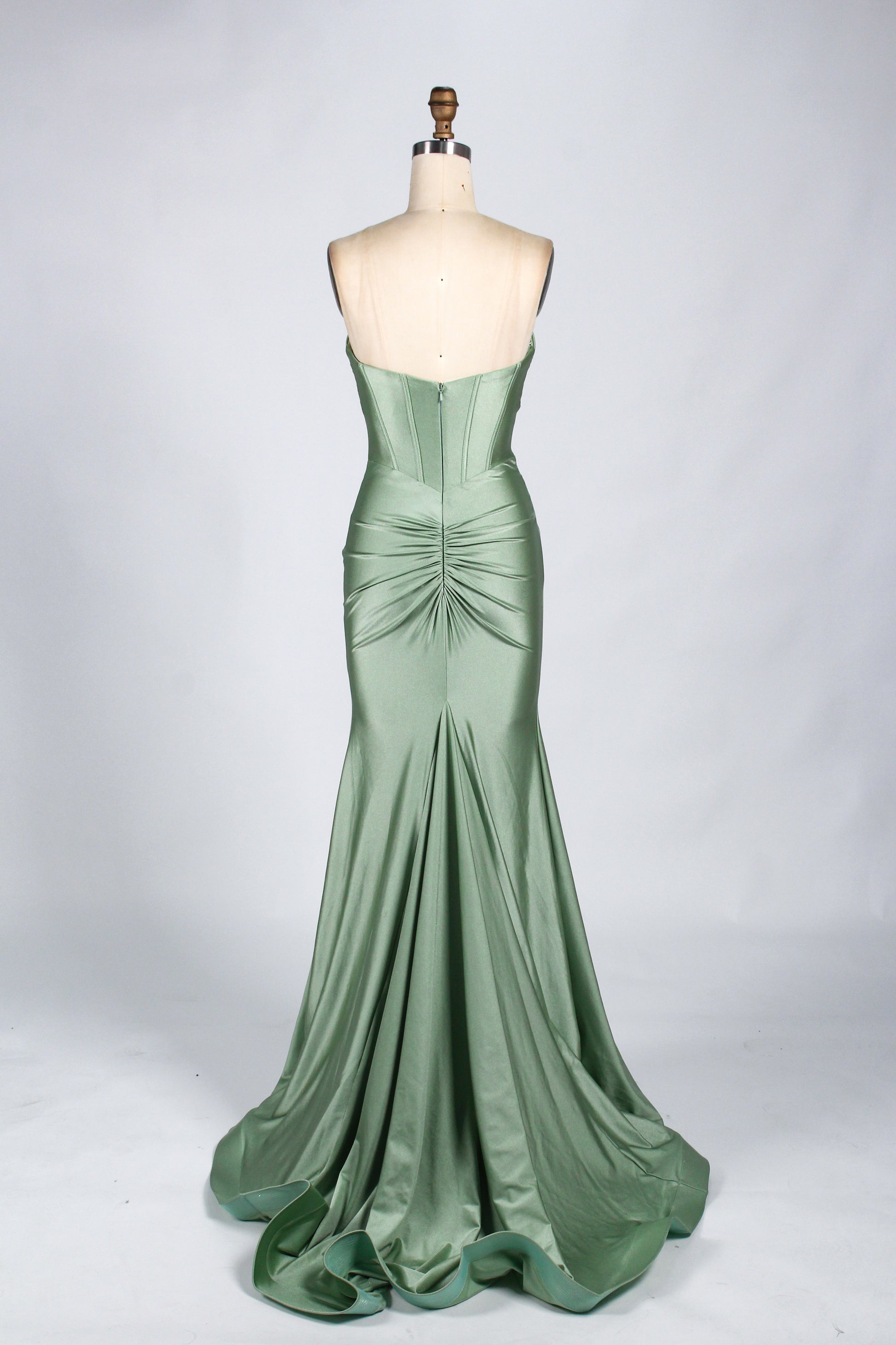 Wholesale Strapless Satin Prom Dress 33013