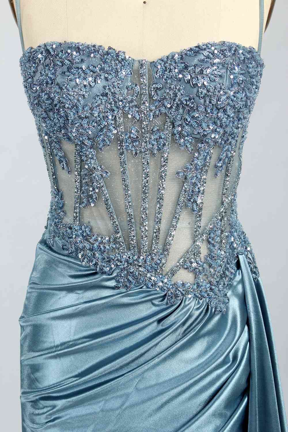 Elegant Wholesale Lace Prom Dress with Flowing Sash 33031