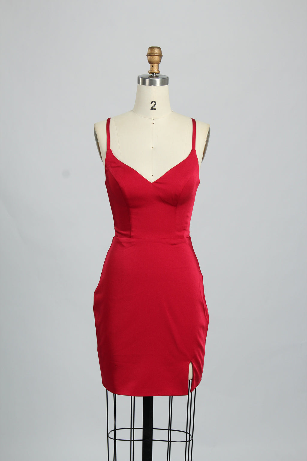 Manufacturer Satin Strappy Back Cocktail Dress QT011S