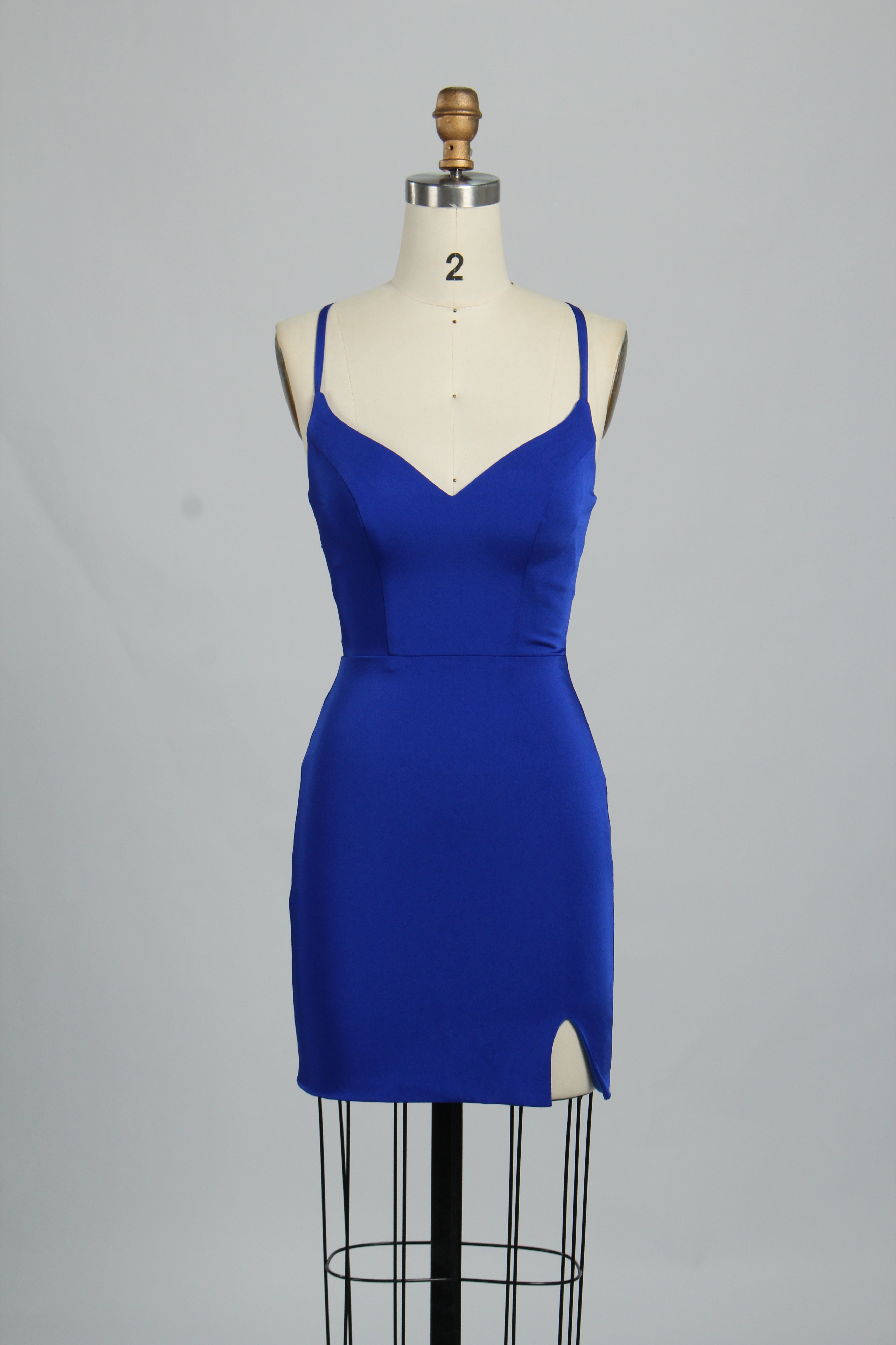 Manufacturer Satin Strappy Back Cocktail Dress QT011S