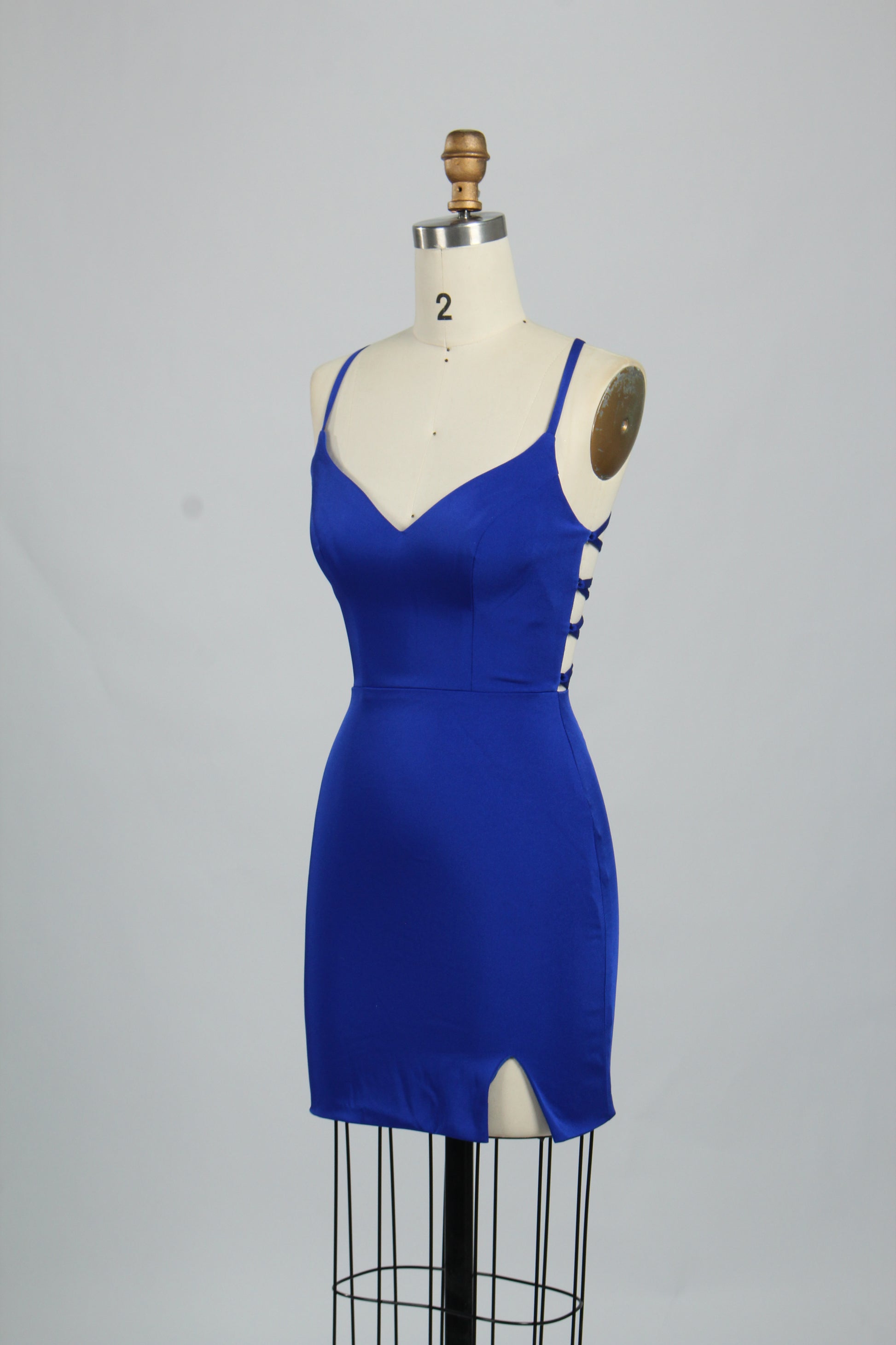 Manufacturer Satin Strappy Back Cocktail Dress QT011S