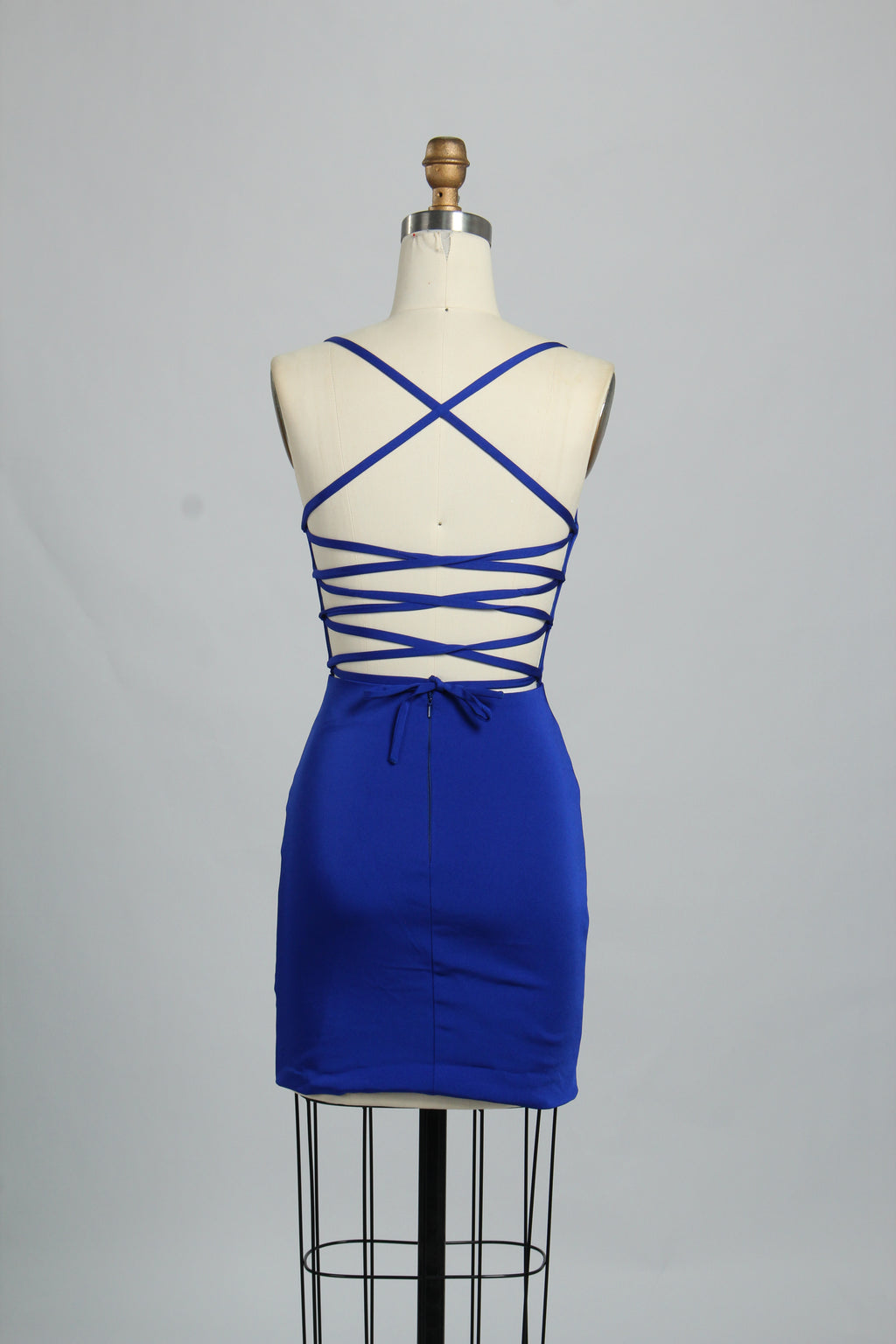 Manufacturer Satin Strappy Back Cocktail Dress QT011S