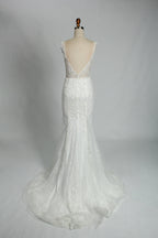 Wholesale Plunging V - Neck Embroidered Mermaid Wedding Dress 3310
