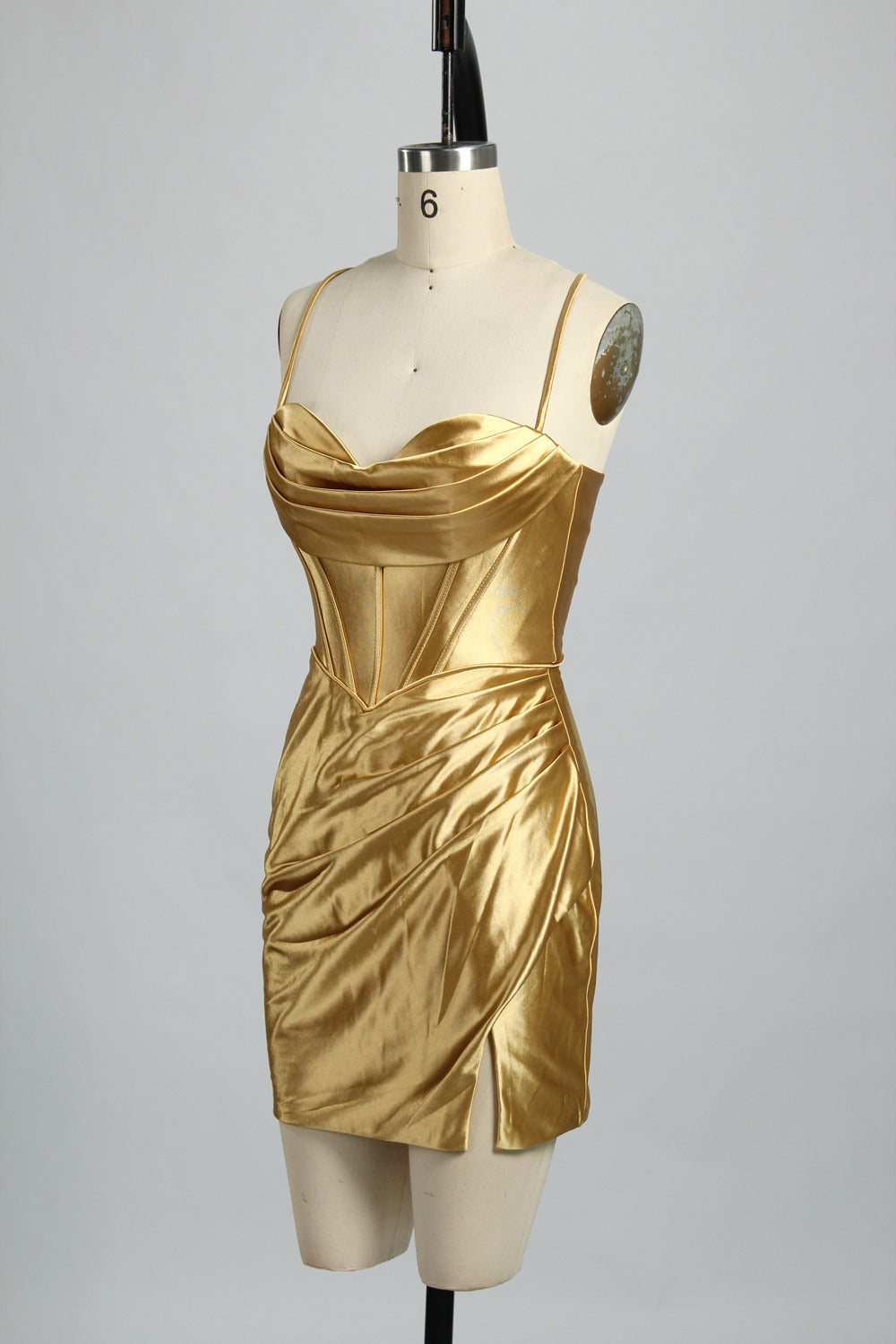 Supplier Satin Strappy Back Cocktail Dress 32687S