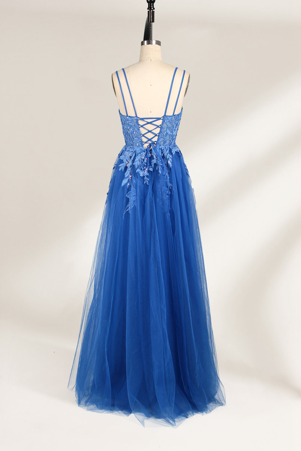 Supplier Strappy Lace-Embroidered Tulle Ballgown KT1372
