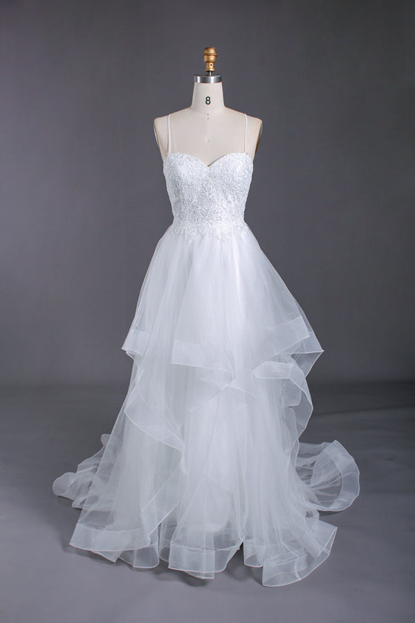 Timeless Elegance Wholesale Lace and Pearl Wedding Gown 3294