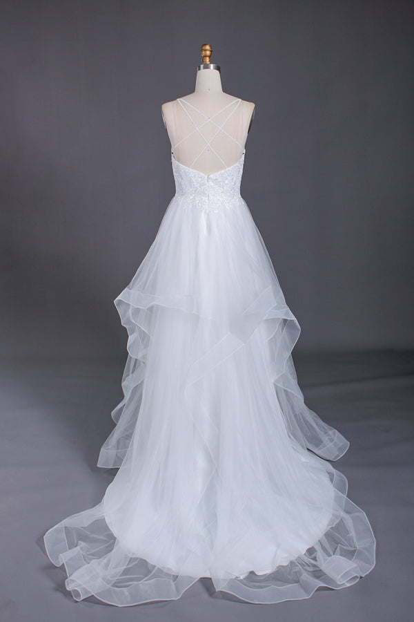 Timeless Elegance Wholesale Lace and Pearl Wedding Gown 3294