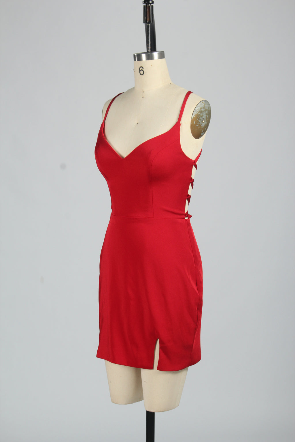 Manufacturer Satin Strappy Back Cocktail Dress QT011S