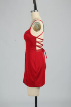 Manufacturer Satin Strappy Back Cocktail Dress QT011S