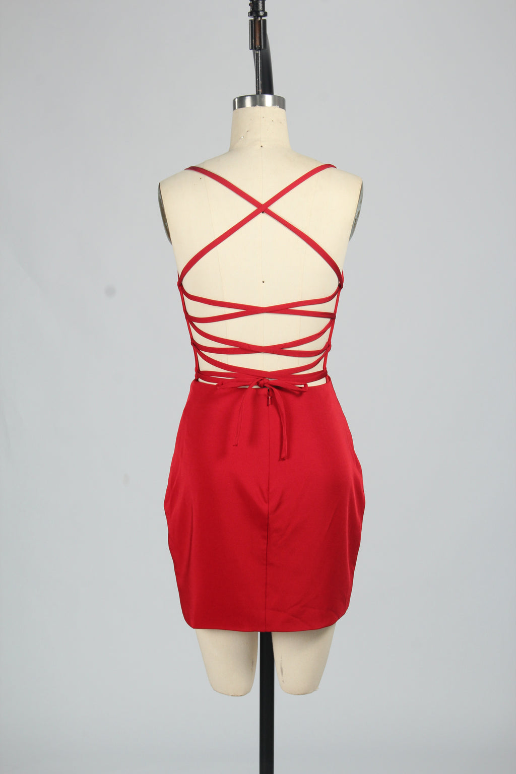 Manufacturer Satin Strappy Back Cocktail Dress QT011S
