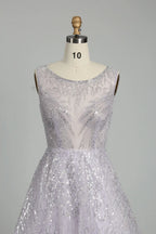 Elegant Sparkling Sequin A-Line Evening Dress KS021