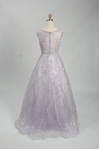 Elegant Sparkling Sequin A-Line Evening Dress KS021