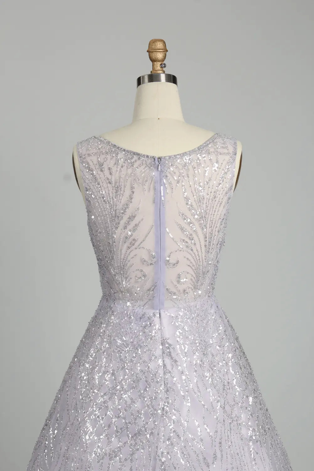 Elegant Sparkling Sequin A-Line Evening Dress KS021