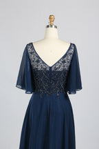 Wholesale Olive Green Lace - Embellished Flutter - Sleeve Prom Dress 32778