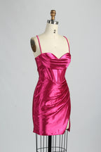 Supplier Satin Strappy Back Cocktail Dress 32687S