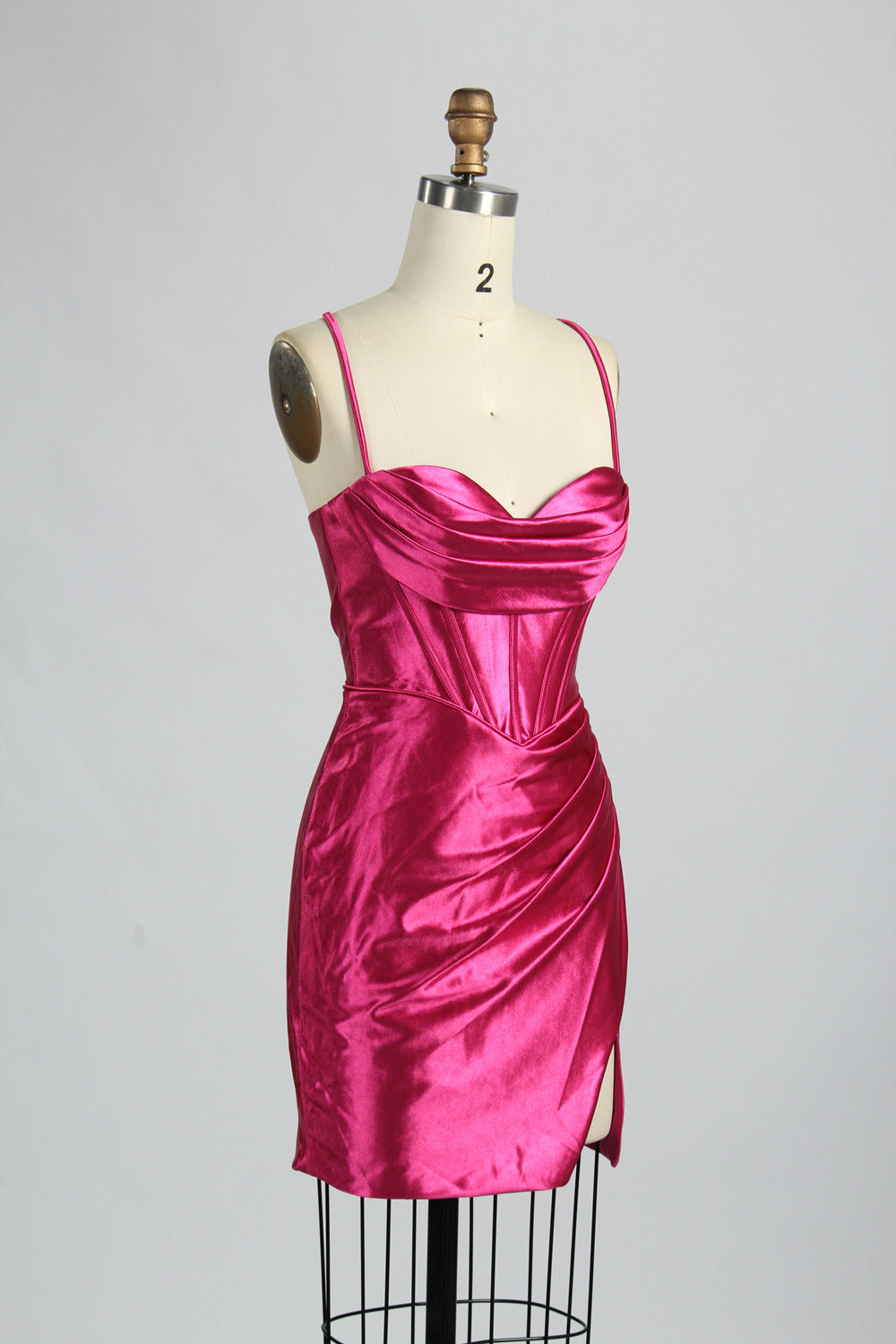 Supplier Satin Strappy Back Cocktail Dress 32687S