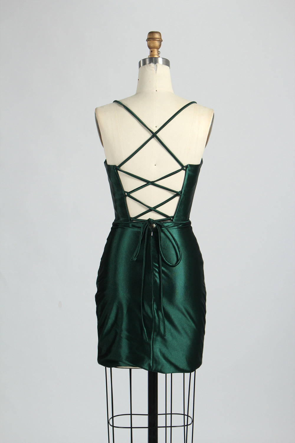 Supplier Satin Strappy Back Cocktail Dress 32687S