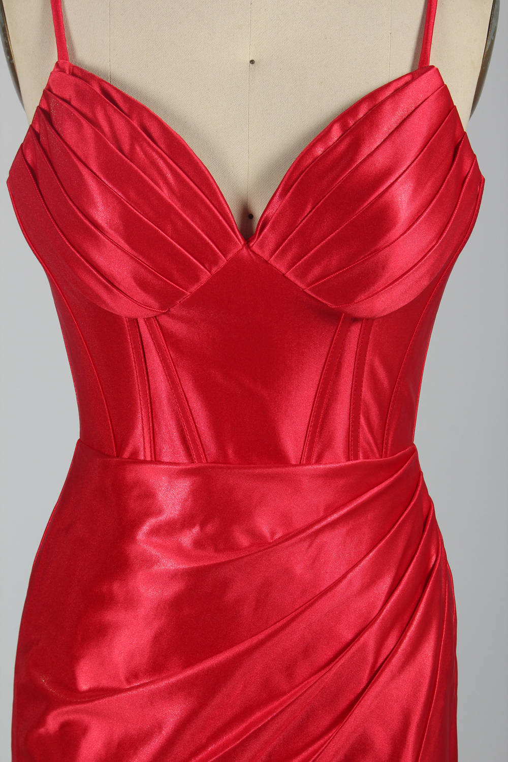 Wholesale Elegant Spaghetti - Straps Satin Short Prom Dresss 32790S