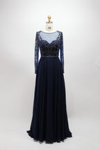 Wholesale Beaded Mother of Bride Dress with Long Sleeves 32540B