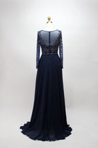 Wholesale Beaded Mother of Bride Dress with Long Sleeves 32540B